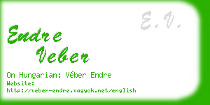 endre veber business card