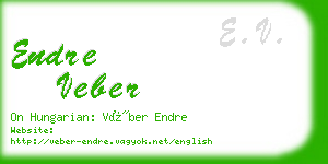 endre veber business card